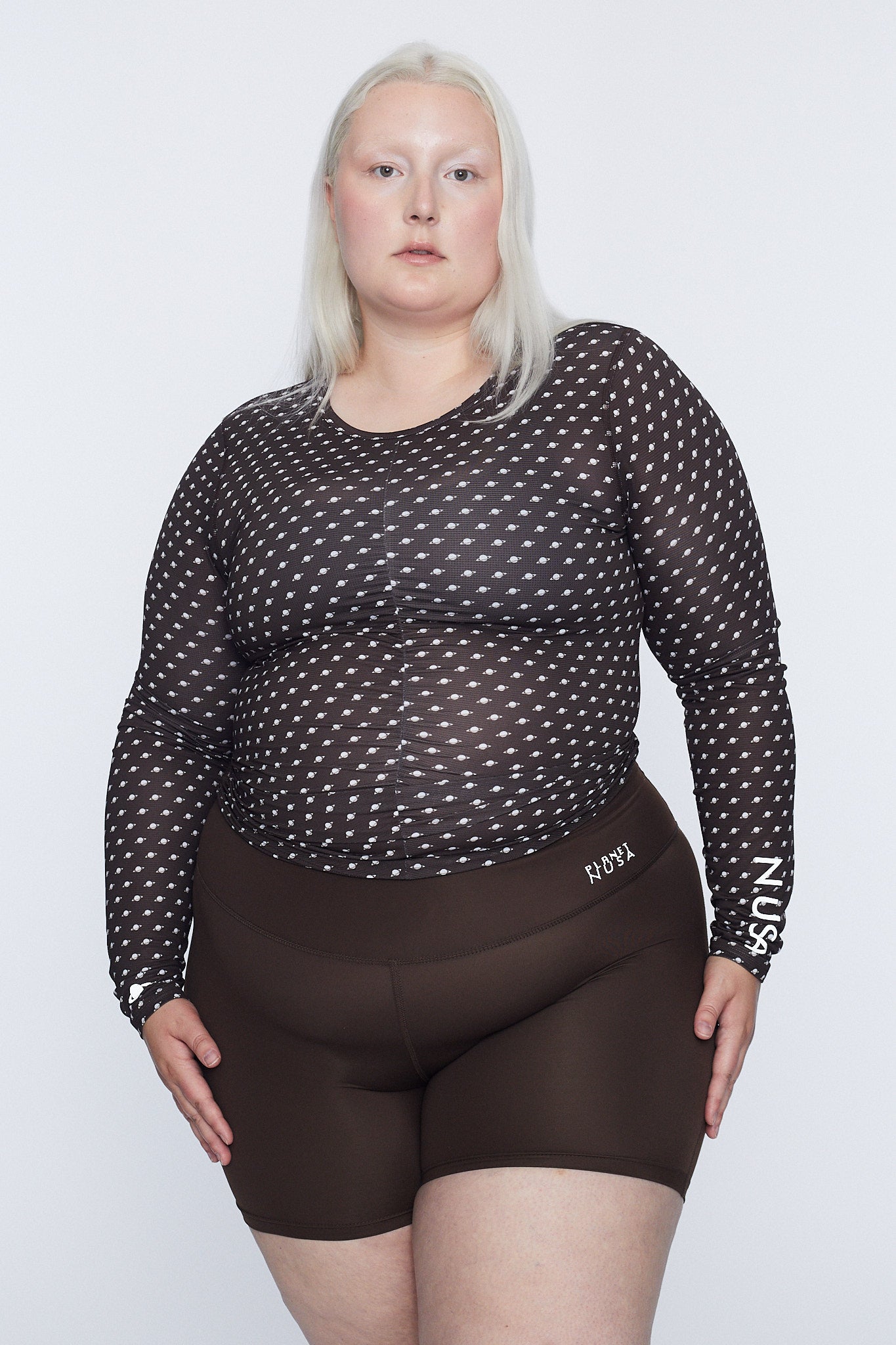 Polka Dot Tights, Black, Italian Fabric and Plus Sizes